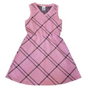 Paper Doll Plaid Sweater Dress Fit & Flare Sleeveless Fall Preppy Vneck